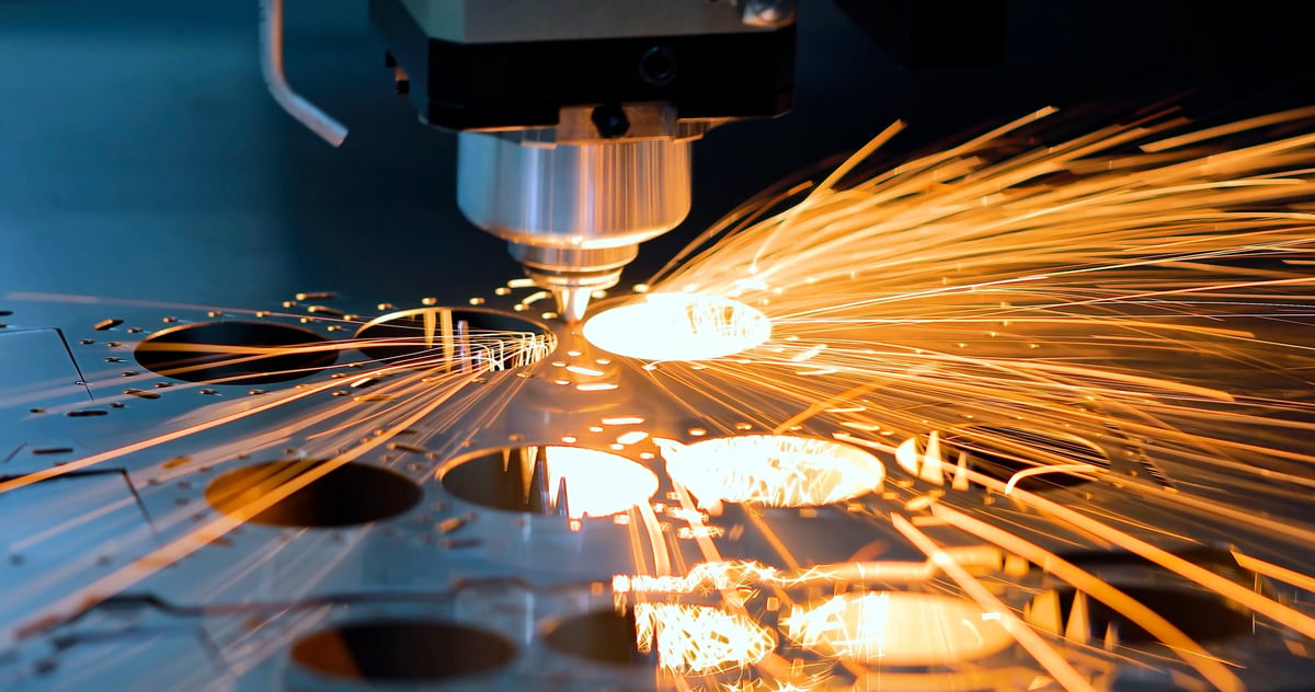 Cnc milling machine. Processing and laser cutting for metal in the industrial. Motion blur. Industrial exhibition of machine tools.